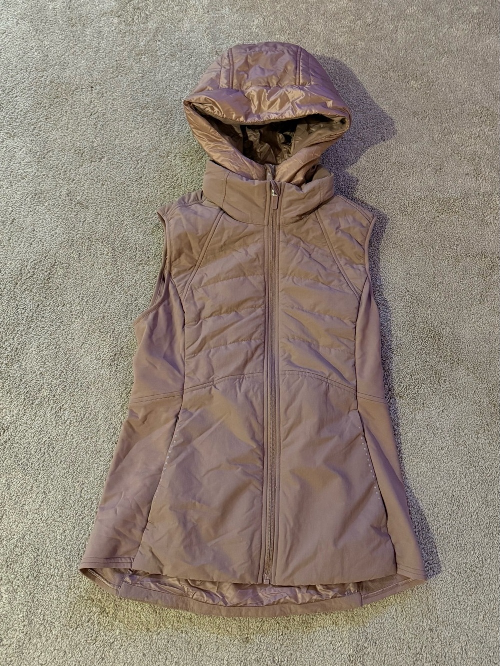 Lululemon Another Mile Vest Twilight Rose PrimaLoft Hooded Size 6 - Picture 8 of 11